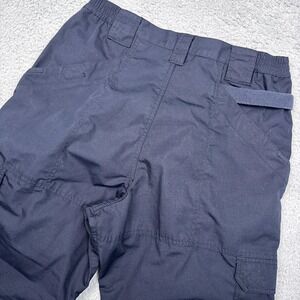 5.11 Tactical Cargo Pants Mens 34x30 Black Elastic‎ Waist Workwear Outdoor